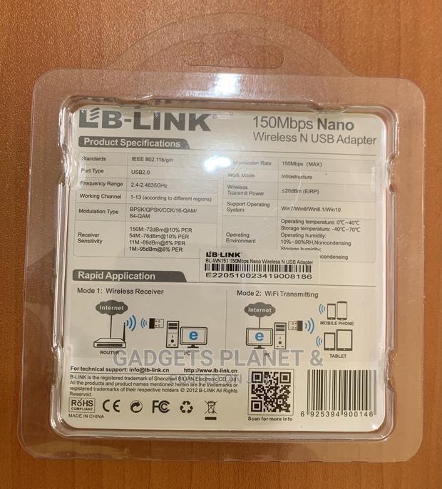 LB-LINK 150mbps Nano Wireless N USB Adapter Model: BL-WN151 · Photo 4