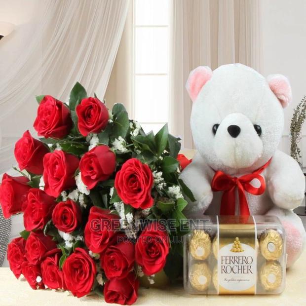 Val's Day Gift With Teddy Bear Ferrero Chocolate and A · Photo 2