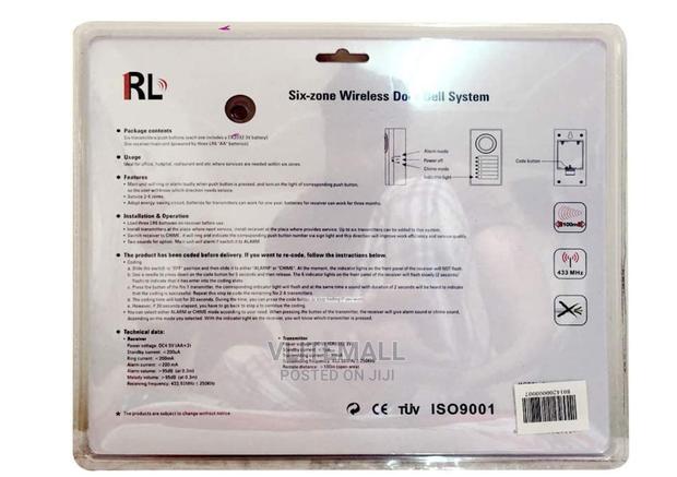 Six-Zone Wireless Door Bell for Offices Restaurant Rl-05060 · Photo 4