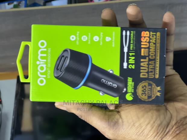 Oriamo Car Charger Dual USB Port + Free 2 Sided Cable · Photo 2