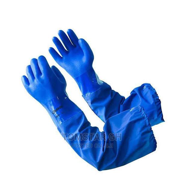 Elbow Length PVC Rubber Gloves