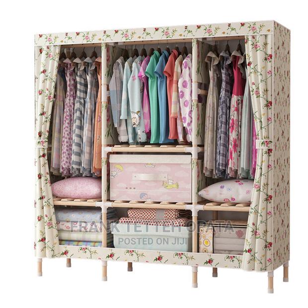 Wooden Fabric Wardrobe