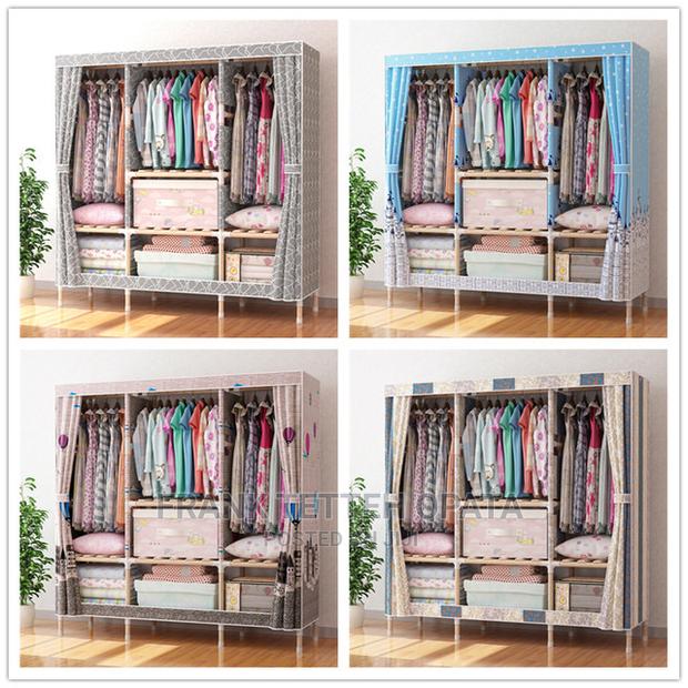 Wooden Fabric Wardrobe photo 2