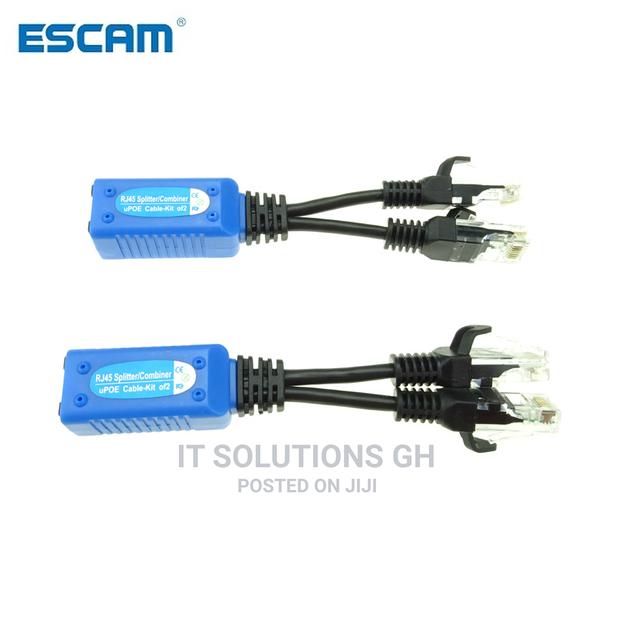 Escam 1pair Rj45 Splitter Combiner Upoe Cable, Two Poe Camer · Photo 2