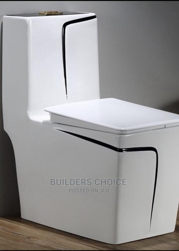One Piece White And Black _wc _water Closet · Photo 4