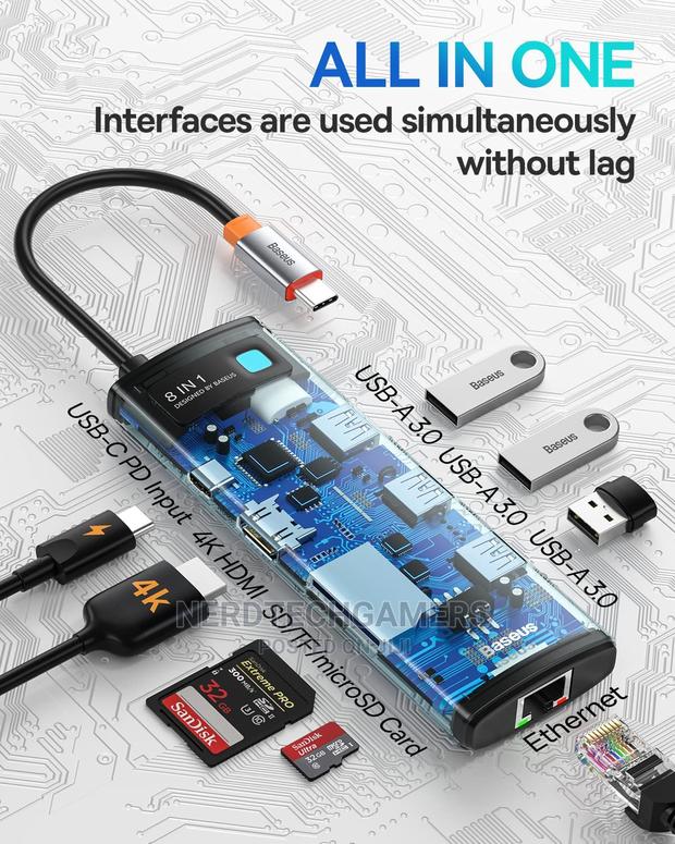Baseus 8-in-1 Usb C Hub Docking Station, Usb C Adapter · Photo 4