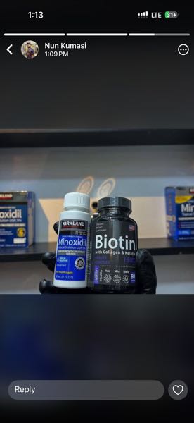 Kirkl Minoxidil + Biotin + Castor Oil + Derma Roller Combo