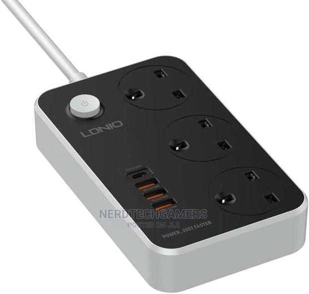 Ldnio SC3412-2 3 Socket, USB-C PD 20W And 3 Port QC3.0 · Photo 4