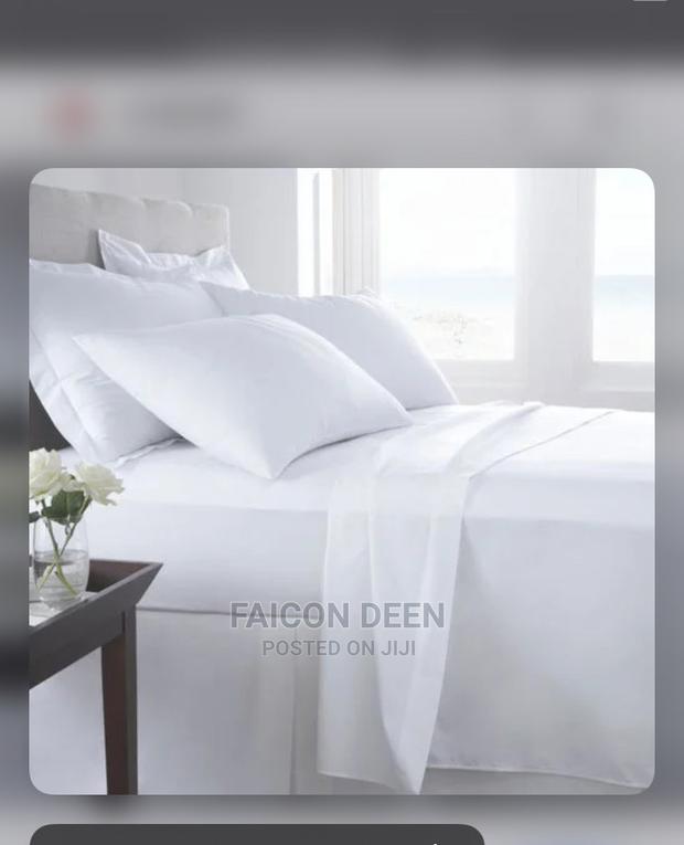 King/Queen Size White Bedsheets (Available for Hotels · Photo 1