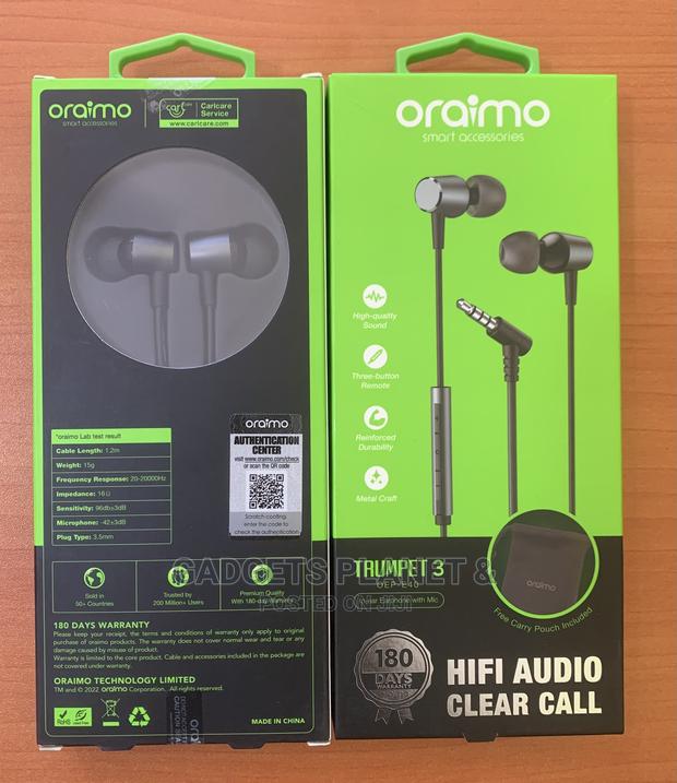 Oraimo Trumpet 3 Earphones Hifi Audio Clear Call / Oep - E40 · Photo 4