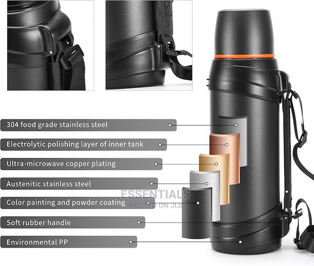 Insulated Water Jug Classic Vacuum Bottle With Plastic Cup · Photo 4