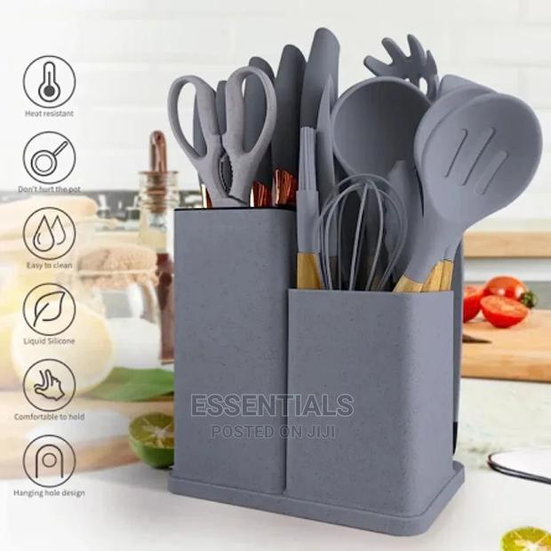19pc Kitchen Cooking Utensils Knife Set With Block Holder · Photo 1
