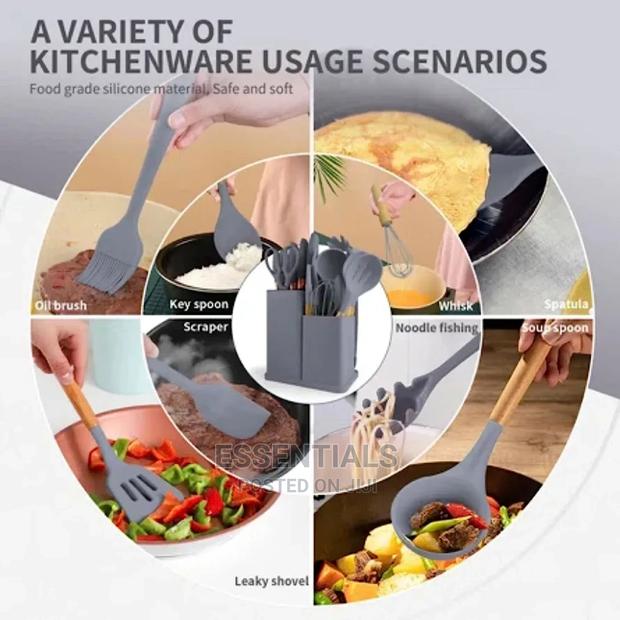 19pc Kitchen Cooking Utensils Knife Set With Block Holder · Photo 3