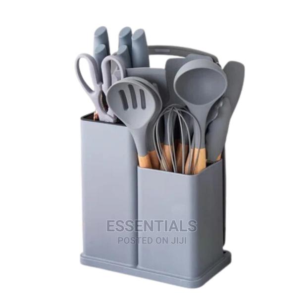 19pc Kitchen Cooking Utensils Knife Set With Block Holder · Photo 4