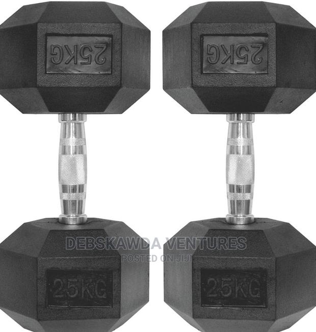 25kg Pair - Hex Dumbbells · Photo 2