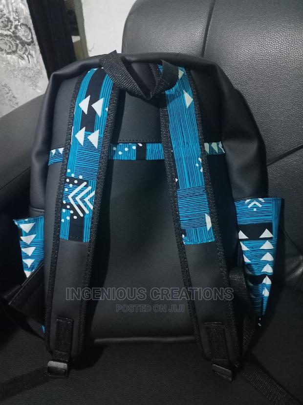 Quality African Print/Leather Backpack · Photo 4