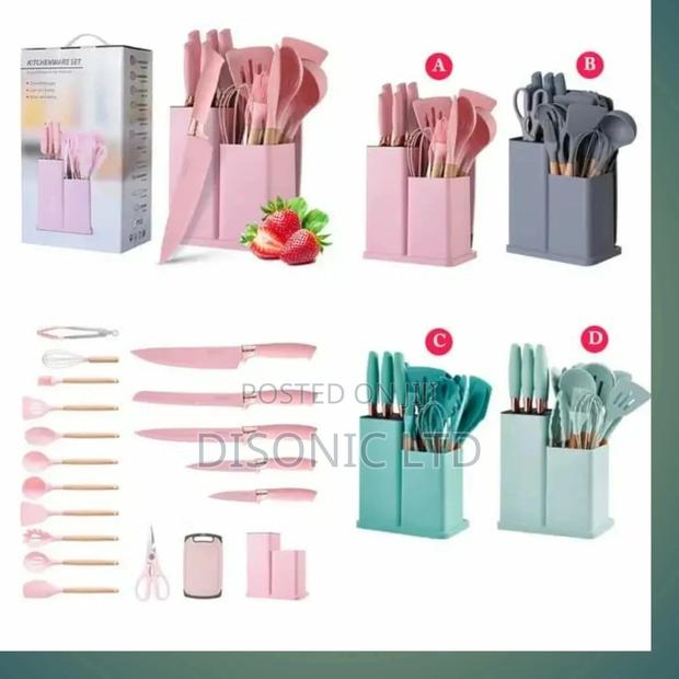 19 Pieces Silicone Laddles Set With Chopping Board · Photo 4