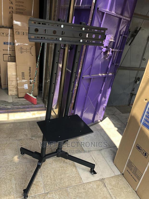 (Strong)Trolley Mount TV Stand on Wheels Height Adjustable · Photo 2