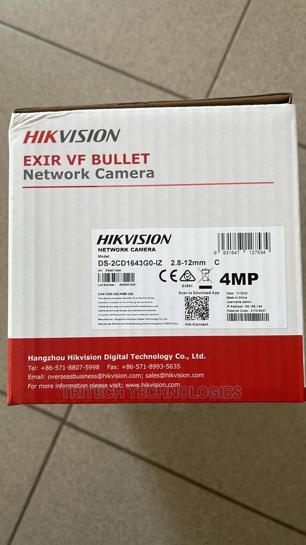 HIKVISION 4 MP Varifocal Bullet IP Camera DS-2CD1643G0-1(Z) · Photo 4