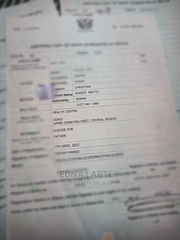 Birth Certificate · Photo 2