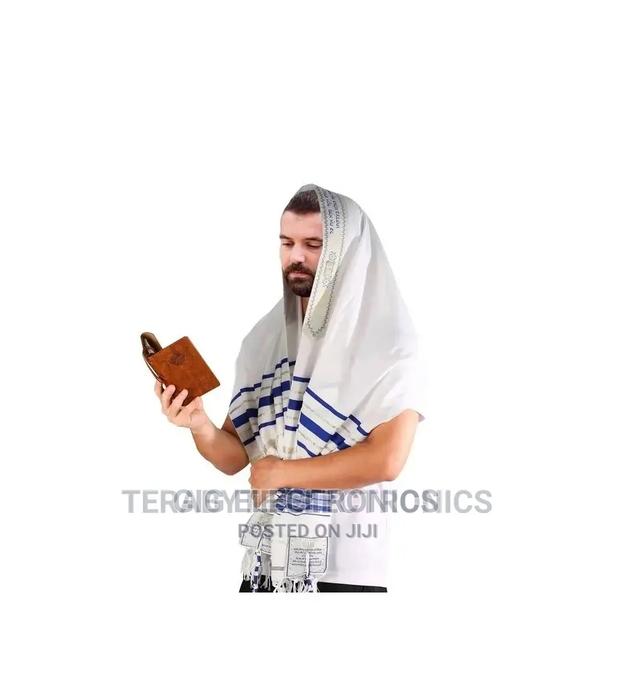 Prayer Shawl Israel - Blue - 130X180CM Large Size / Big Size · Photo 4