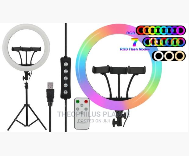 14 Inches RGB and Normal Ring Light With Adjustable Stands · Photo 3