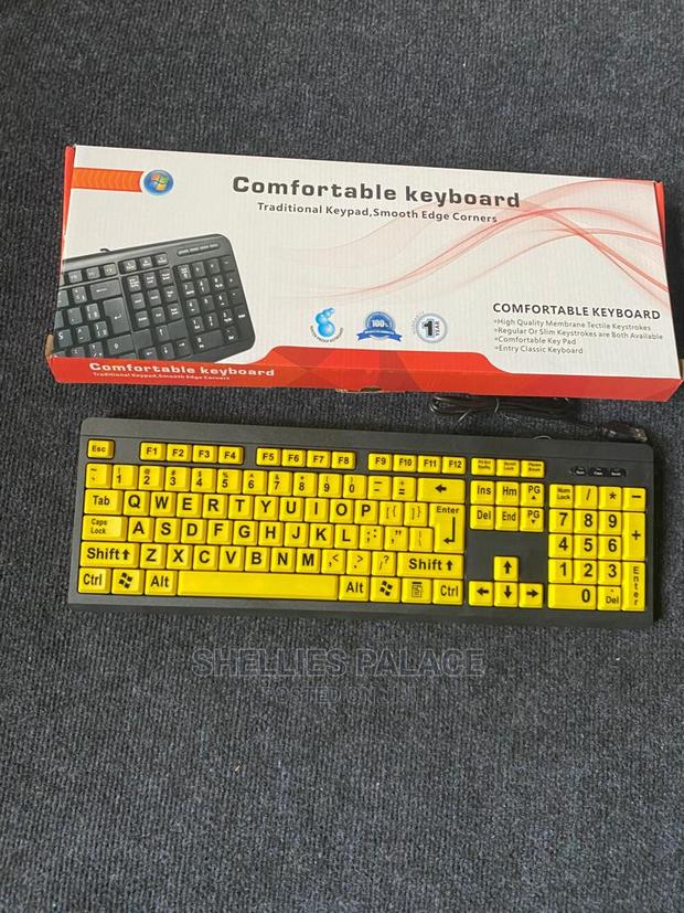 Elderly Wired Keyboard Ergonomic Design Big Letters Usbport · Photo 3