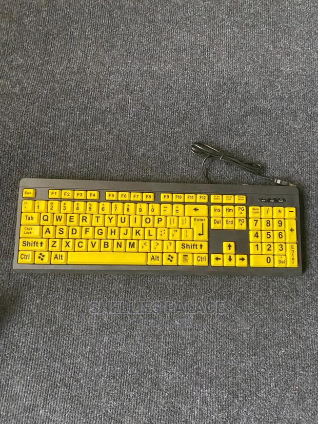 Elderly Wired Keyboard Ergonomic Design Big Letters Usbport · Photo 4