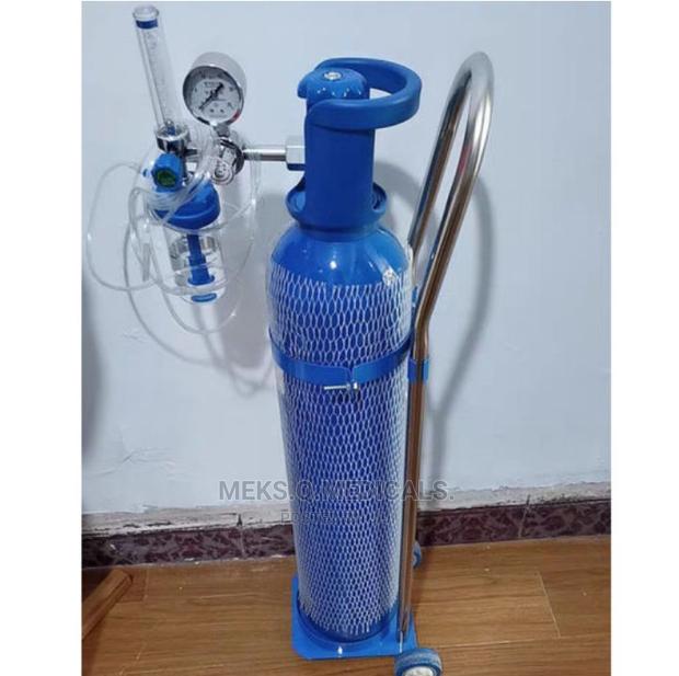 Oxygen Cylinder With Trolley and Flowmeter 10 LTRS · Photo 4