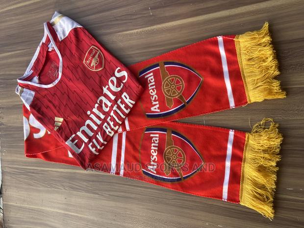 Original Arsenal Jersey And Muffler At Cool Price