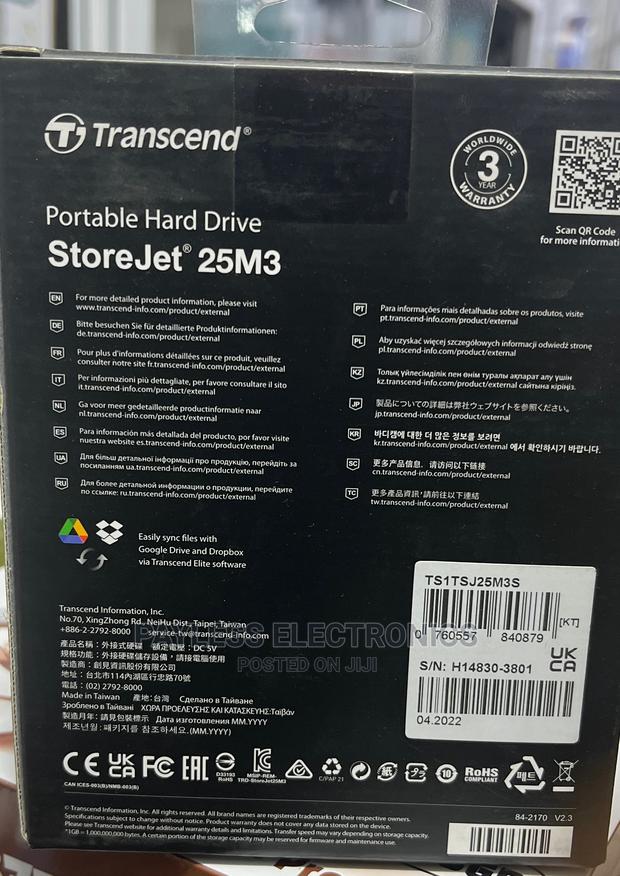 Transcend 3.1 USB 1tb External Hard Drives · Photo 4