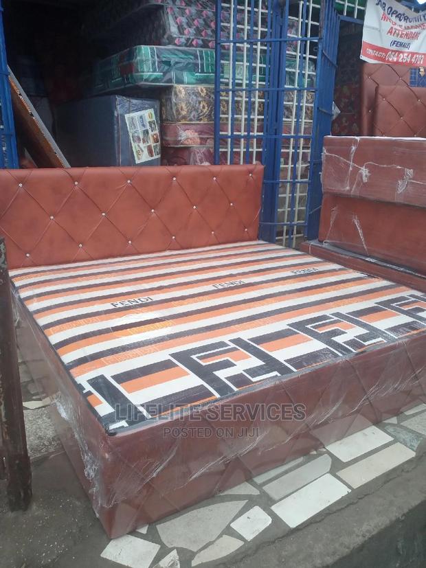 Leather Bed Inbuilt King Size