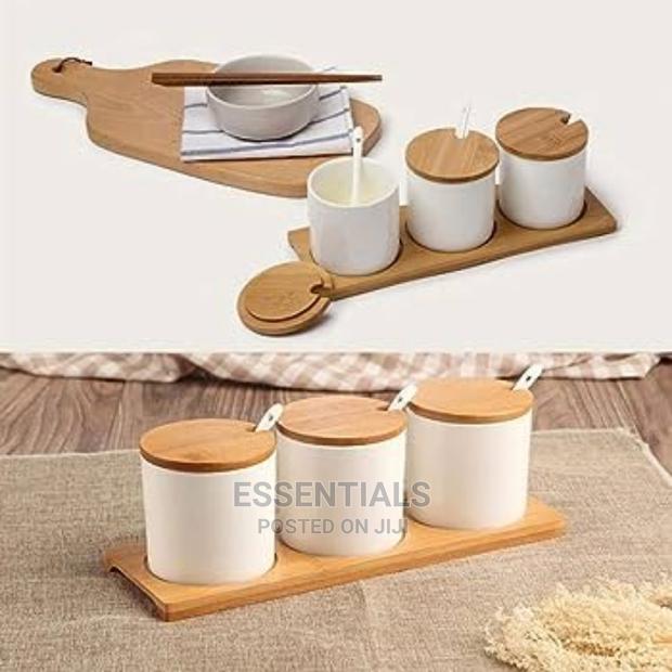 Set of 3 Ceramic Spice Pots Spice Serving Jars · Photo 3