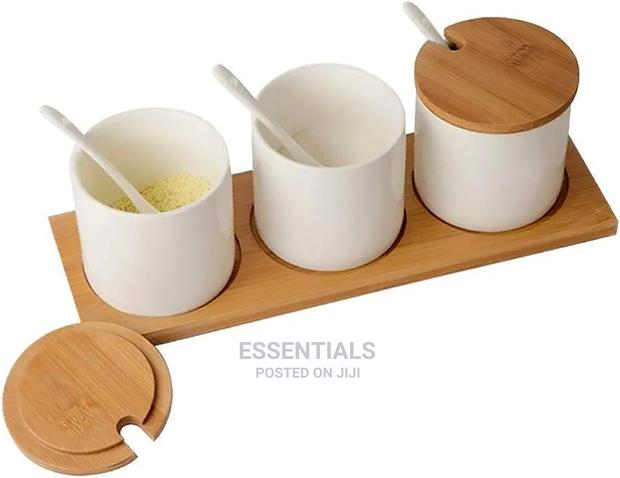 Set of 3 Ceramic Spice Pots Spice Serving Jars · Photo 4