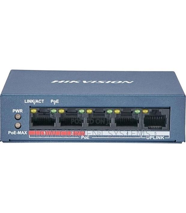 Hikvision Poe Switch 4 Port Fast Ethernet Unmanaged 1 Uplink · Photo 3