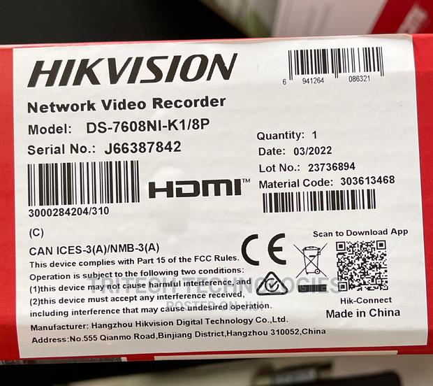 NVR Hikvision 8 Channel Poe Pro Series Ds-7608ni-/8p · Photo 4