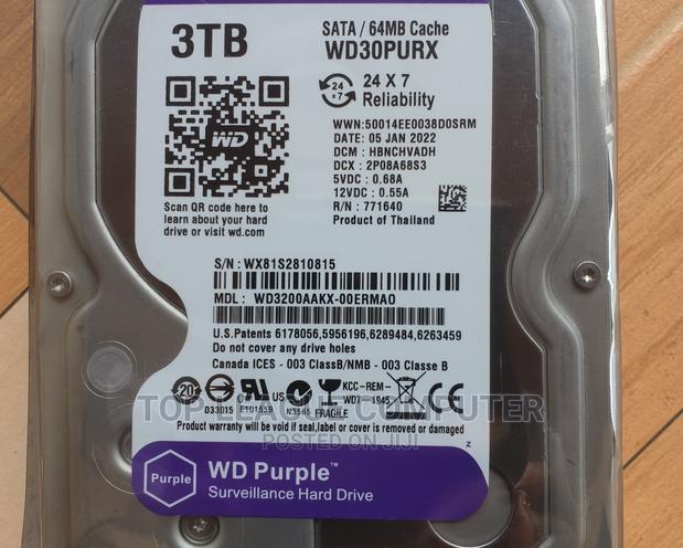Brand New Sealed 3tb Wd Surveillance Hard Drive