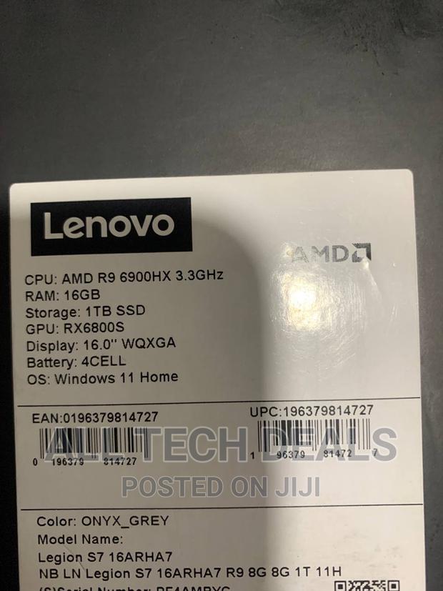 New Laptop Lenovo Legion 7 16GB AMD Ryzen 9 SSD 1T · Photo 4