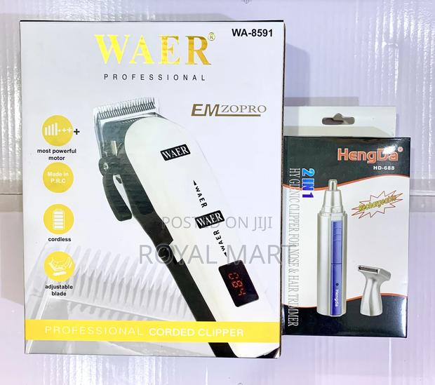 Waer Professional Hair Clipper + 2in1 Nose Shaver · Photo 4