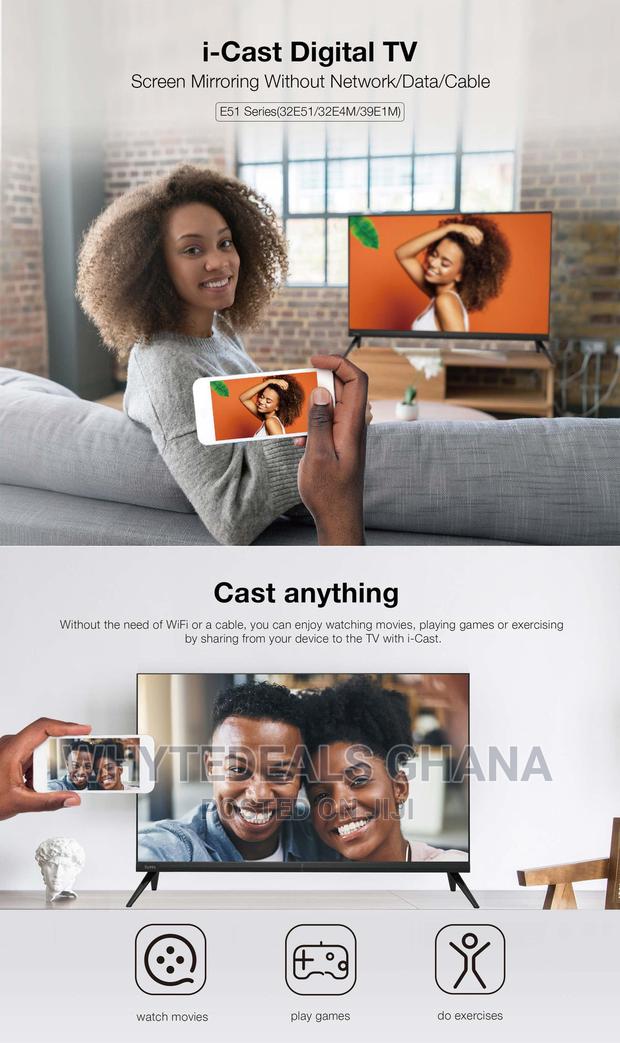 Syinix 32 Inch Frameless I-Cast Full HD Satellite LED TV2024 photo 3