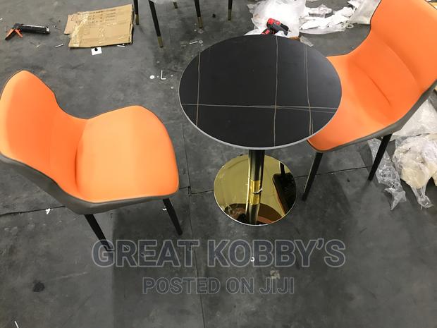 Marble Top Outdoor Table With 2 Chairs photo 2
