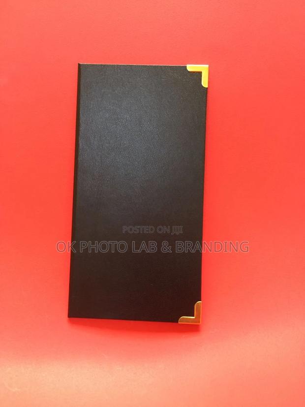 Elegant Single Pouch Receipt Holder With Gold Borders