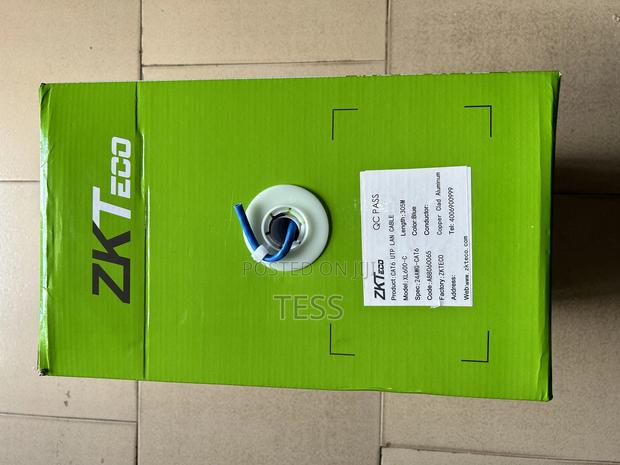Cat6 Cable Zkteco 305m Utp 24awg Copper Clad Aluminum · Photo 1