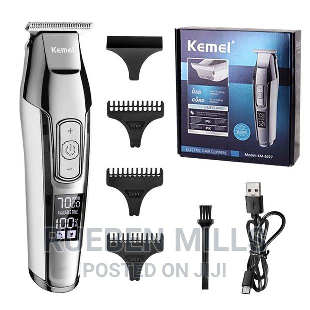 Rechargeable Silver Kemei Barbering Shaving Machine · Photo 4