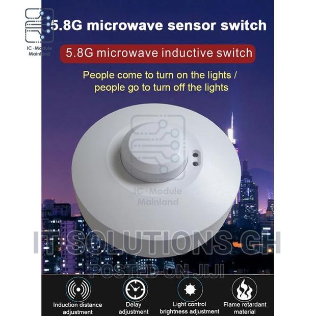 AC85-250V 5.8G Round Microwave Radar Sensor Switch Body Moti · Photo 2