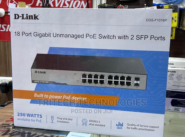D-Link 16port Gigabit Unmanaged POE Switch With 2port SFP · Photo 3