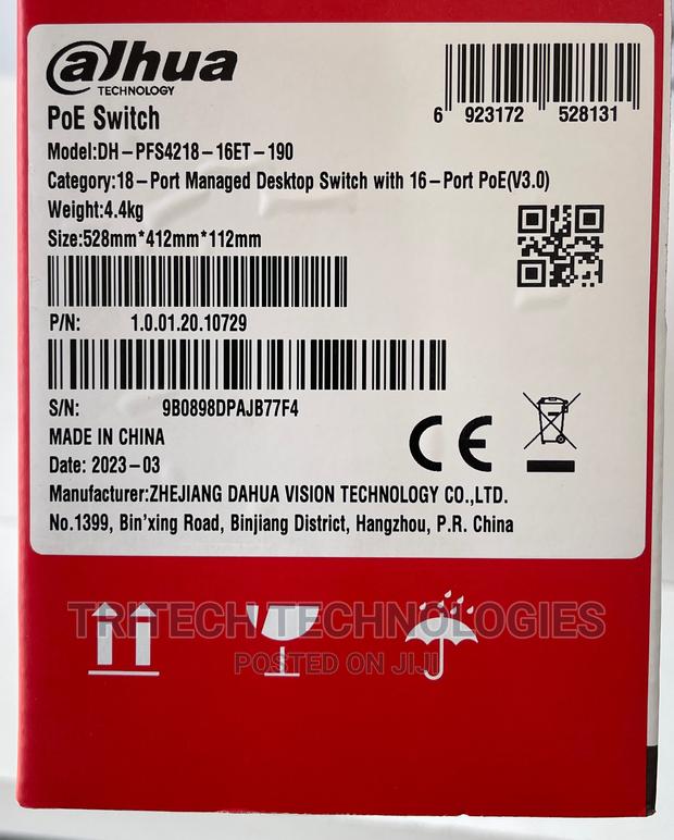 Dahua 16port 1000mbps + 2port Gigabit Managed Poe Switch · Photo 4