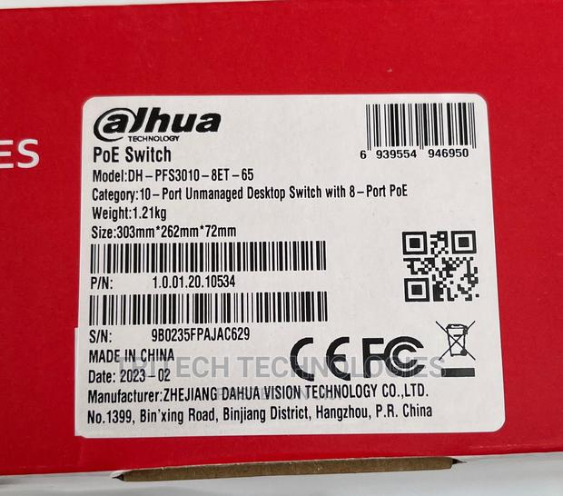 Dahua 8port With 2 Uplink Poe Switch (Pf3010-8et-65) · Photo 4