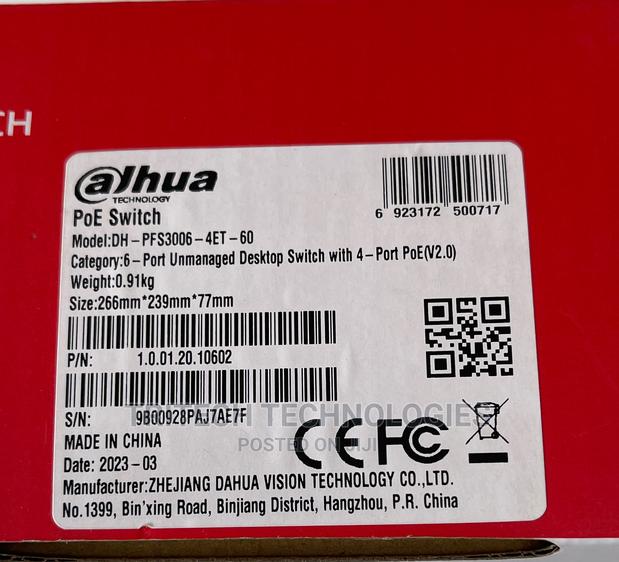 Dahua 4port Poe Switch Unmanaged With 2 Uplink · Photo 4