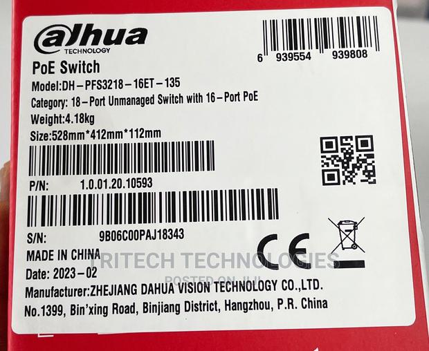 Dahua 16port Gigabit Poe Intelligent Switch + 2 Uplink +2sfp · Photo 4